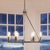 Urban Ambiance Luxury Industrial Chic Chandelier, Large Size: 27.5" H x 28" W, with Vintage Style Elements, Brushed Nickel Finish, UHP2242, Nashville Collection view 1