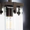 Urban Ambiance Luxury Modern Farmhouse Pendant Light, Small Size: 11.875" H x 6.5" W, with Industrial Chic Style Elements, Olde Bronze Finish and Clear Shade, UHP2446, Bristol Collection view 4