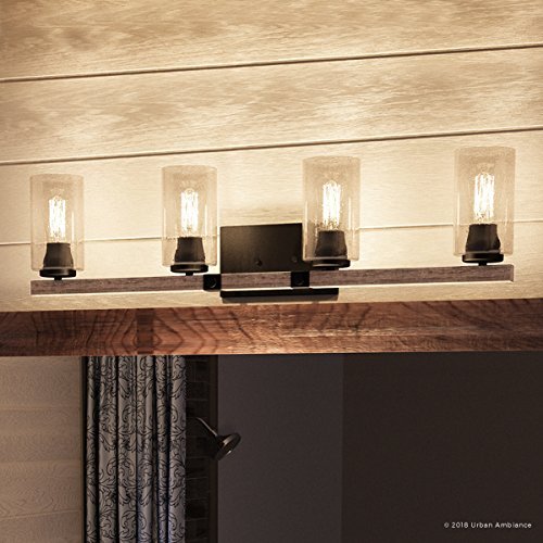 Urban Ambiance Luxury Vintage Bathroom Vanity Light, Large Size: 8" H x 32.25" W, with Modern Farmhouse Style Elements, Olde Bronze Finish, UHP2082, Darlington Collection