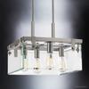 Urban Ambiance Luxury Modern Farmhouse Ceiling Fixture, Medium Size: 16.75" SQ, with Industrial Chic Style Elements, Brushed Nickel Finish and Clear Shade, UHP2449, Bristol Collection view 3