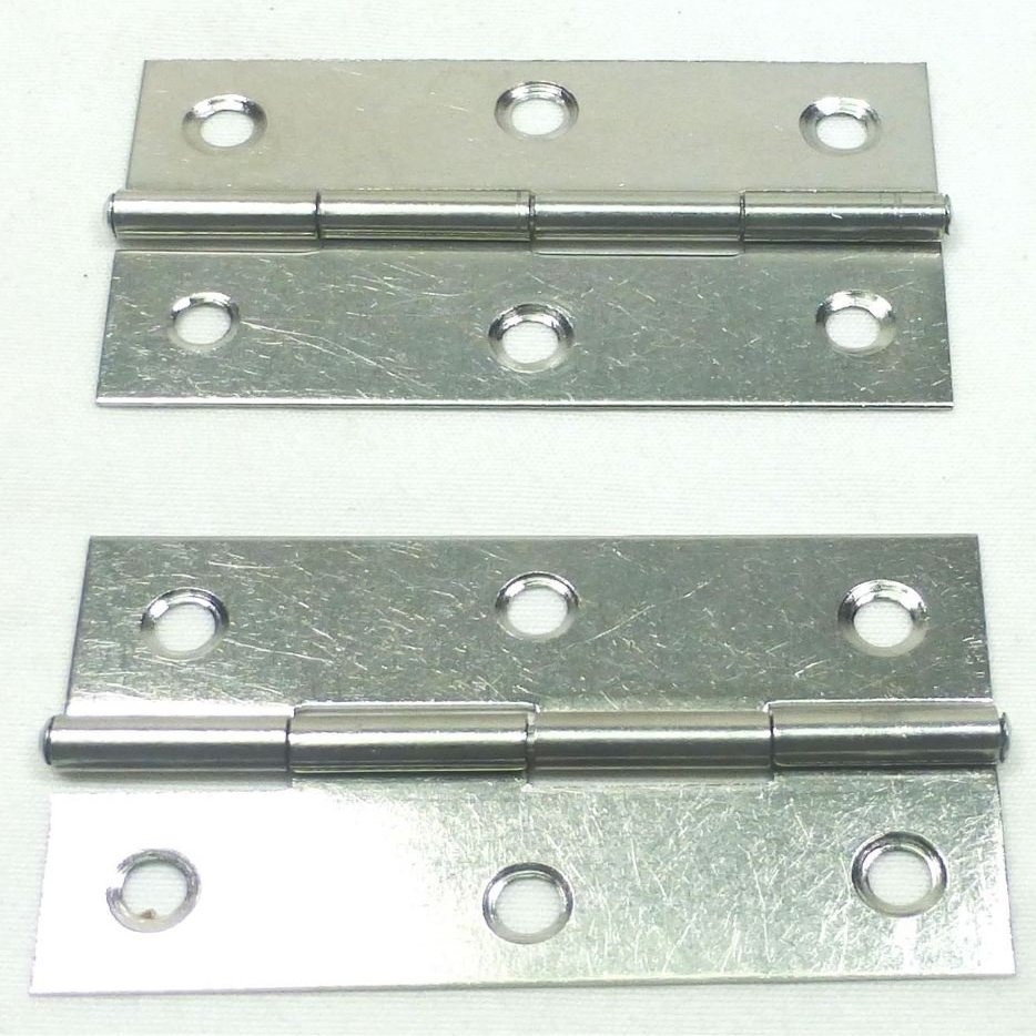 (2) Two Medium Swing Hinges or Stay Hinges (Chromed)