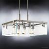 Urban Ambiance Luxury Modern Farmhouse Pendant Light, Medium Size: 13.75" H x 22.75" W, with Industrial Chic Style Elements, Brushed Nickel Finish and Clear Shade, UHP2445, Bristol Collection view 3