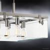 Urban Ambiance Luxury Modern Farmhouse Pendant Light, Medium Size: 13.75" H x 22.75" W, with Industrial Chic Style Elements, Brushed Nickel Finish and Clear Shade, UHP2445, Bristol Collection view 4