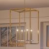 Urban Ambiance Luxury Cosmopolitan Chandelier, Medium Size: 26.5" H x 15" W, with Transitional Style Elements, Palladian Gold Finish and White Silk Shade, UHP2635, Oxford Collection view 1
