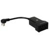 Amped AWPW208 Wireless Wi-Fi Outdoor Smart Plug with 2 Sockets, Compatible with Amazon Alexa or Google Assistant (Sold Separately), Black view 1