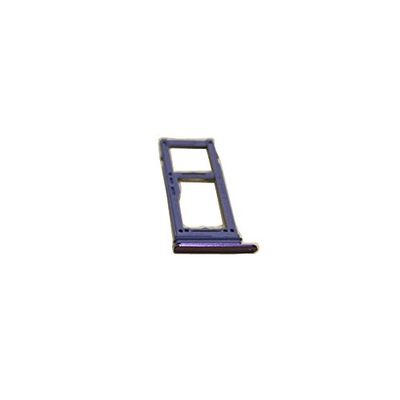 Nano SIM SD TF Card reader Tray Holder Slot Holder Adapter Replacement for samsung Galaxy S9 G960 (Purple)