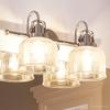 Urban Ambiance Luxury Industrial Chic Bathroom Vanity Light, Medium Size: 8.75" H x 17" W, with Modern Famrhouse Style Elements, Polished Chrome Finish, UHP2040, Harlow Collection view 1