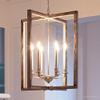 Urban Ambiance Luxury Modern Farmhouse Chandelier, Large Size: 28.75" H x 26" W, with Rustic Style Elements, Galvanized Steel Finish, UHP2741, Brighton Collection view 1