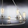 Urban Ambiance Luxury Industrial Chic Chandelier, Large Size: 34.5" H x 36" W, with Vintage Style Elements, Brushed Nickel Finish, UHP2244, Nashville Collection view 4