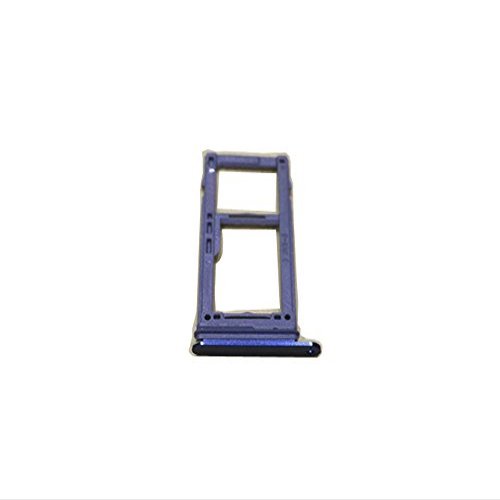 Nano SIM SD TF Card reader Tray Holder Slot Holder Adapter Replacement for samsung Galaxy S9 Plus G965 (Blue)