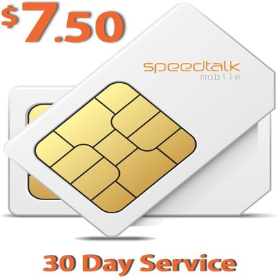 SpeedTalk Mobile GSM SIM Card for 5G 4G GPS Trackers - Pet Kid Senior Vehicle Tracking Devices - 30 Day Service| USA Coverage Canada & Mexico Roaming