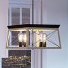 Urban Ambiance Luxury Industrial Chic Chandelier, Medium Size: 12" H x 20" W, with Modern Farmhouse Style Elements, Charcoal Finish, UHP2123, Berkeley Collection view 1