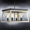 Urban Ambiance Luxury Industrial Chic Chandelier, Medium Size: 12" H x 20" W, with Modern Farmhouse Style Elements, Charcoal Finish, UHP2123, Berkeley Collection view 3