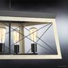 Urban Ambiance Luxury Industrial Chic Chandelier, Medium Size: 12" H x 20" W, with Modern Farmhouse Style Elements, Charcoal Finish, UHP2123, Berkeley Collection view 4
