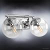 Urban Ambiance Luxury Modern Bathroom Vanity Light, Medium Size: 6.75" H x 15" W, with Industrial Chic Style Elements, Polished Chrome Finish, UHP2620, Costa Mesa Collection view 3