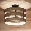 Urban Ambiance Luxury Modern Farmhouse Ceiling/Pendant Light, Medium Size: 13.5" H x 17" W, with Rustic Style Elements, Charcoal Finish, UHP2470, Adelaide Collection view 1