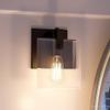 Urban Ambiance Luxury Modern Farmhouse Bathroom Vanity Light, Small Size: 8.38" H x 7" W, with Industrial Chic Style Elements, Olde Bronze Finish and Clear Shade, UHP2454, Bristol Collection view 1
