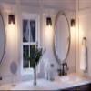 Urban Ambiance Luxury Modern Farmhouse Bathroom Vanity Light, Small Size: 8.38" H x 7" W, with Industrial Chic Style Elements, Olde Bronze Finish and Clear Shade, UHP2454, Bristol Collection view 2