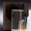 Urban Ambiance Luxury Modern Farmhouse Bathroom Vanity Light, Small Size: 8.38" H x 7" W, with Industrial Chic Style Elements, Olde Bronze Finish and Clear Shade, UHP2454, Bristol Collection view 4