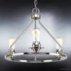 Urban Ambiance Luxury Industrial Chic Ceiling Fixture, Medium Size: 15" H x 19.875" W, with Vintage Style Elements, Brushed Nickel Finish, UHP2240, Nashville Collection view 3