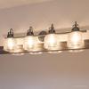 Urban Ambiance Luxury Industrial Chic Bathroom Vanity Light, Large Size: 8.75" H x 35.5" W, with Modern Famrhouse Style Elements, Aged Nickel Finish, UHP2048, Harlow Collection view 1