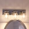 Urban Ambiance Luxury Modern Farmhouse Bathroom Vanity Light, Medium Size: 8.625" H x 21.625" W, with Industrial Style Elements, Brushed Nickel Finish, UHP2142, Bridgeport Collection view 1
