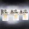 Urban Ambiance Luxury Modern Farmhouse Bathroom Vanity Light, Medium Size: 8.625" H x 21.625" W, with Industrial Style Elements, Brushed Nickel Finish, UHP2142, Bridgeport Collection view 3