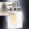 Urban Ambiance Luxury Modern Farmhouse Bathroom Vanity Light, Medium Size: 8.625" H x 21.625" W, with Industrial Style Elements, Brushed Nickel Finish, UHP2142, Bridgeport Collection view 4