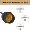E26 Base Hanging Sockets,TWDRTDD Dropped Black Rubber Weatherproof Cord Light Sockets for Indoor/Outdoor String Lights,Edison Commercial Christmas Decorative Patio Lights (45cm Length Wire) view 3