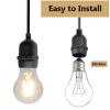 E26 Base Hanging Sockets,TWDRTDD Dropped Black Rubber Weatherproof Cord Light Sockets for Indoor/Outdoor String Lights,Edison Commercial Christmas Decorative Patio Lights (45cm Length Wire) view 4