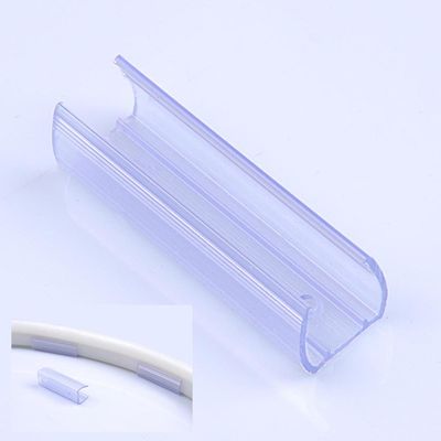 DELight 2" Plastic U Channel System 50PCS Clear PVC Universal LED Track