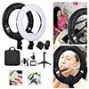 Yidoblo 12'' Dimmable Bi-Color LED Light Ring FS-390II Kit with Mini Table Stand, Batteries, Chargers, Carrying Bag, Photo Holder for Portrait Selfie YouTube Photo Video Studio Photography Lighting view 1