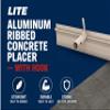 Bon 22-331 Lite Aluminum Ribbed Concrete Placer with Hook Lightweight Concrete Placement Tool view 2
