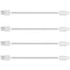 COSOOS Short Micro USB Cable, 4 Pack 9 Inch Nylon Charging and Syncing Short Cords for Samsung, Charging Station, Android Smartphones (Silver,White) view 1