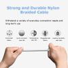 COSOOS Short Micro USB Cable, 4 Pack 9 Inch Nylon Charging and Syncing Short Cords for Samsung, Charging Station, Android Smartphones (Silver,White) view 4