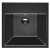 Catalano 15QZENE Closeout Zero 50 Pressure-Cast Fireclay Single Washbasin, Black view 1