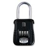 Shackle Mounted Key Storage Box with Resettable Lock Combination, Black, 1-Pack view 1