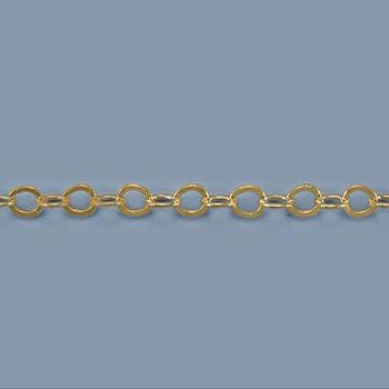 WireJewelry Gold Filled Chain Round Flat Cable 2.3mm - 10 Feet