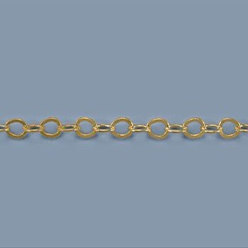 WireJewelry Gold Filled Chain Round Flat Cable 2.3mm - 10 Feet