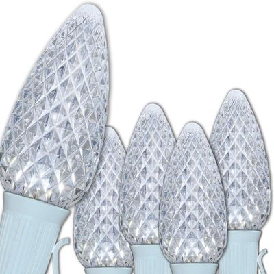 C9 OptiCore LED Commercial Outdoor Christmas Lights Heavy Duty String Lights; Wedding Christmas; White Wire (50 Lights, 50 Ft, Cool White)