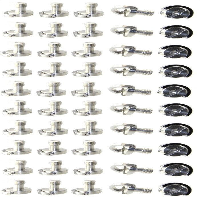 100 X Hex Slot 1/4" D-Ring Screw SS for Tripod QR Plate Stainless Steel fits RRS Desmond