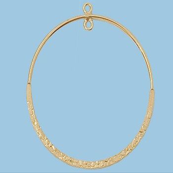 Gold Filled Chandelier Component Round 1/2 Textured 31.5mm - Pack Of 2