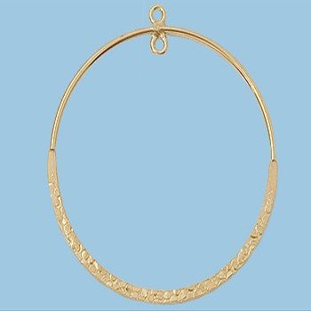 Gold Filled Chandelier Component Round 1/2 Textured 31.5mm - Pack Of 2