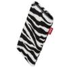 fitBAG Bonga Zebra Custom Tailored Sleeve for Doogee F7. Fine Imitation Fur Pouch with Integrated Microfibre Lining for Display Cleaning view 1