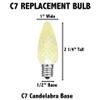 Novelty Lights 25 Pack C7 LED Twinkle Outdoor Christmas Replacement Bulbs, Multi,C7/E12 Candelabra Base, .5 Watt view 4