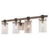 Minka Lavery 4634-106 Bridlewood Vanity Bath Light, 4-Light, 240 Total Watts, 31-in H x 8.75-in W, Stone Grey w/Brushed Nickel view 1