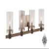 Minka Lavery 4634-106 Bridlewood Vanity Bath Light, 4-Light, 240 Total Watts, 31-in H x 8.75-in W, Stone Grey w/Brushed Nickel view 3