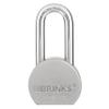 BRINKS Heavy Duty Padlock with Key, 64 mm Commercial Solid Steel with Boron Shackle for Secure Entry, Keyed Padlocks view 1