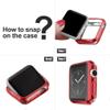 Flexible Electroplate TPU Full Protector Case Cover for Apple Watch Series 3 2 1 (Red, 42mm) view 4