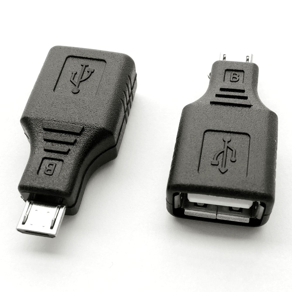 Posdou USB 2.0 Micro USB Male to USB Female OTG Adapter (2 Pack)